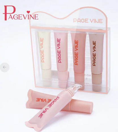 Page Vine - Crystal Glaze Moisturizing Lip Care Set 10ml X 4pcs