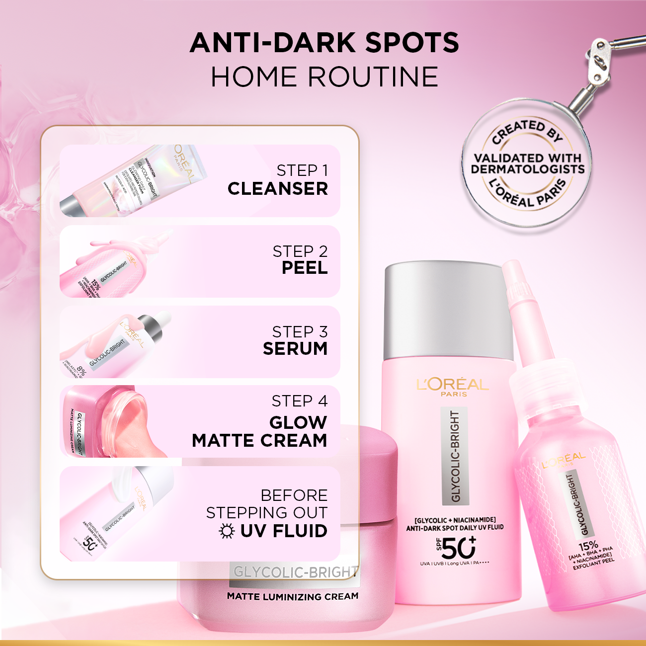 L'Oréal Paris - Glycolic Bright Anti-Dark Spot Exfoliant Peel 25ml