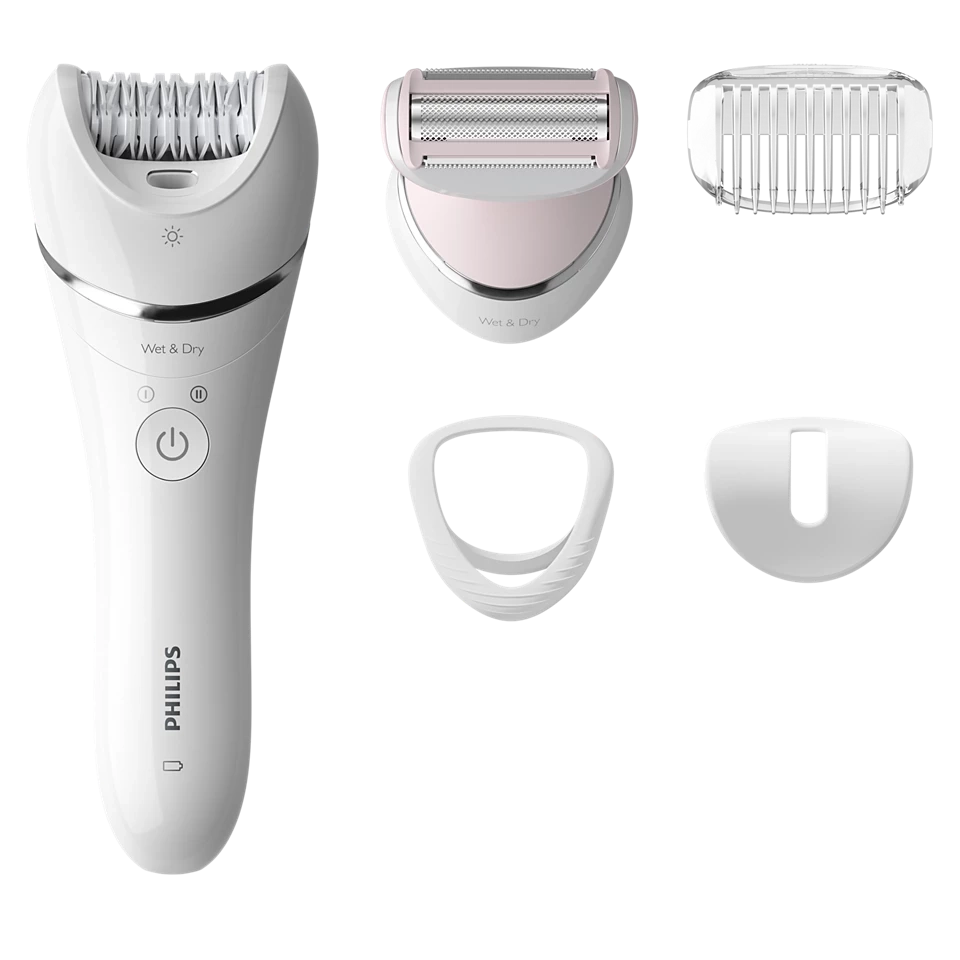 Philips - Epilator Series 8000 Wet & Dry epilator BRE710/01