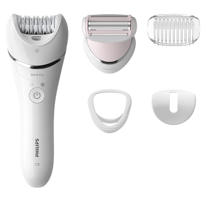 Philips - Epilator Series 8000 Wet & Dry epilator BRE710/01