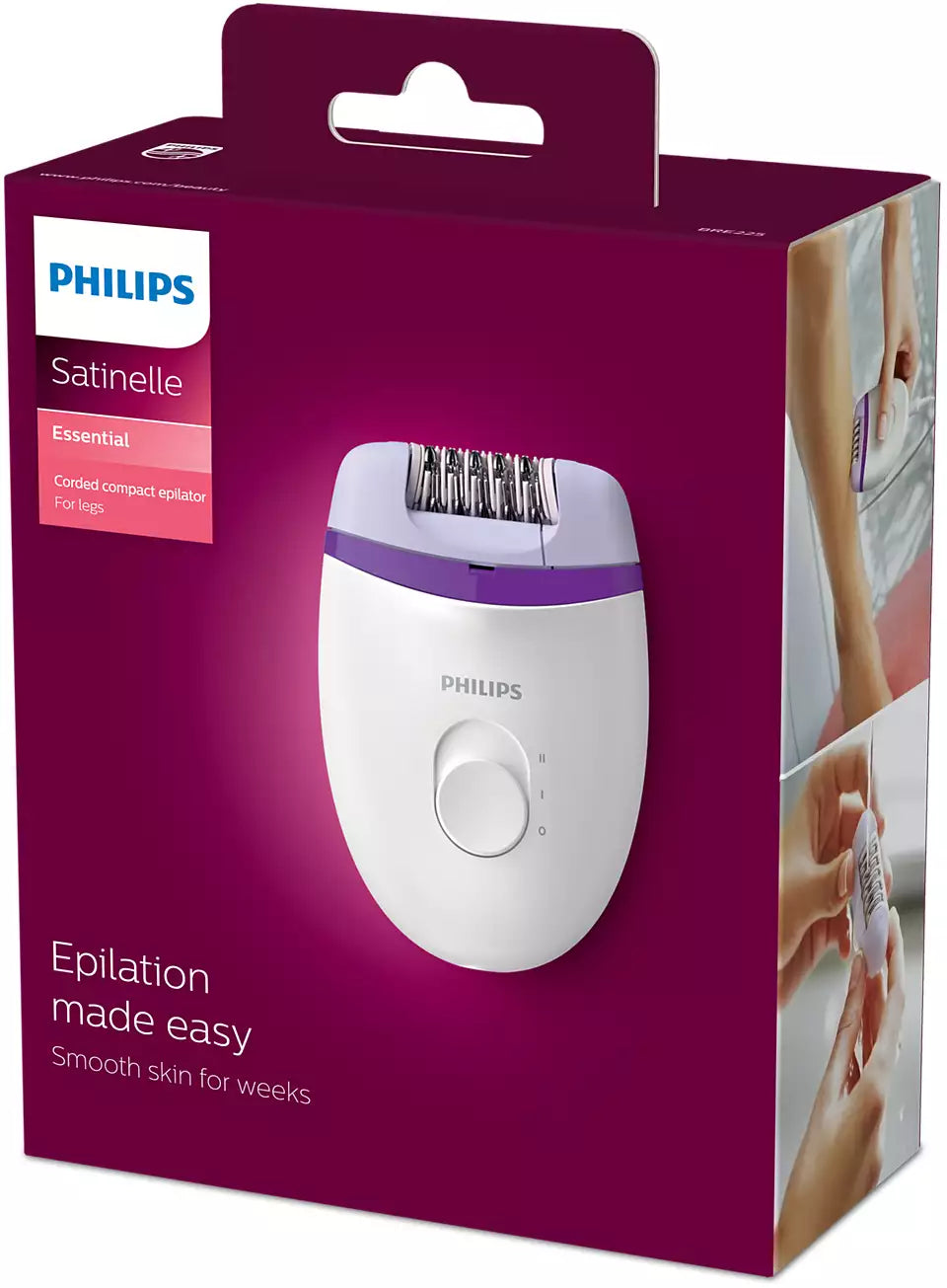 Philips - Satinelle Essential Corded compact epilator BRE225/01