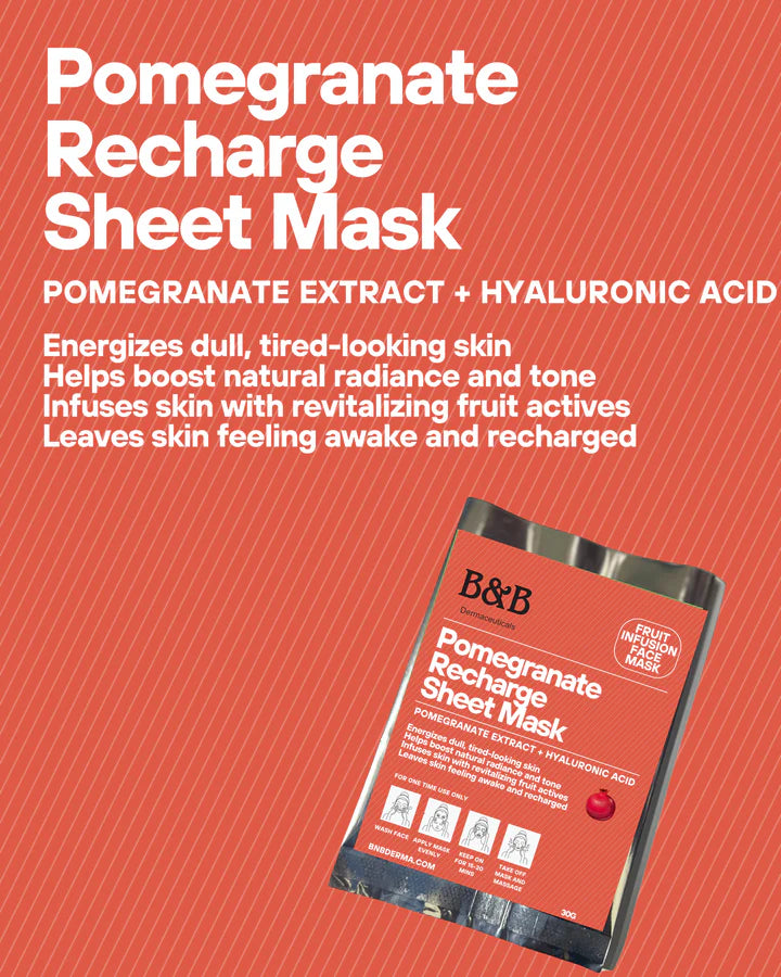 B&B Derma - Pomegranate-Skin Recharge Sheet Mask