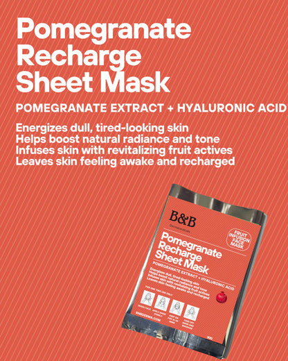 B&B Derma - Pomegranate-Skin Recharge Sheet Mask