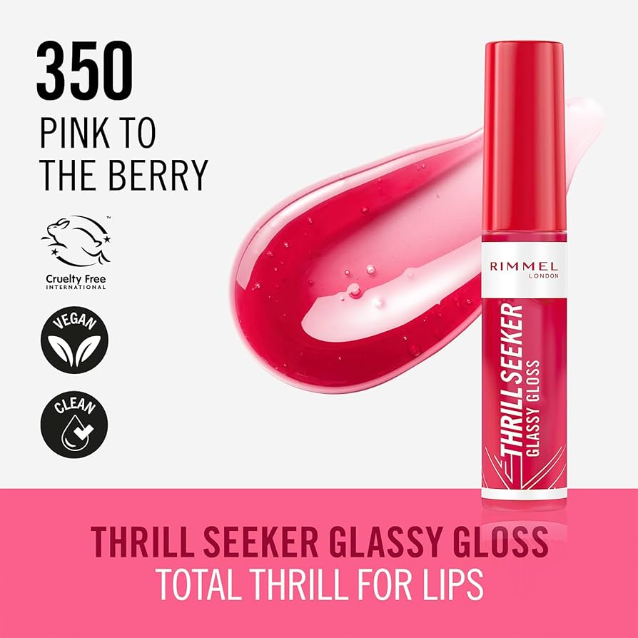 Rimmel Thrill Seeker Glassy Gloss 350 Pink To The Berry 10Ml