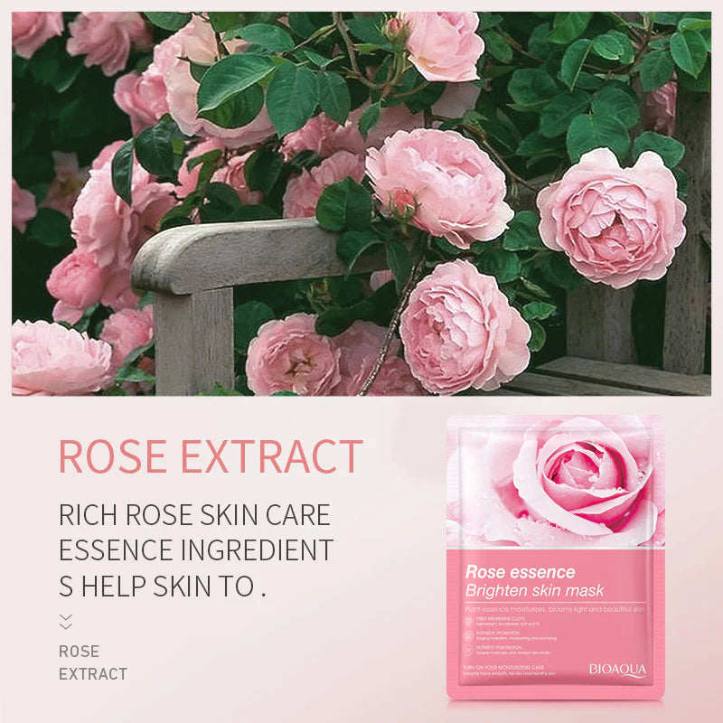 Bioaqua Rose Essence Brighten Skin Mask 25G - 1 PC