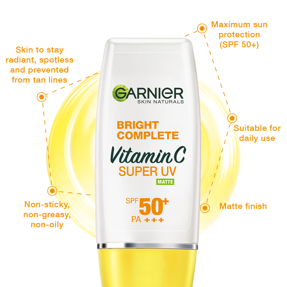 Garnier Bright Complete Vitamin C Super UV Matte Sunscreen SPF50+ - 30ML