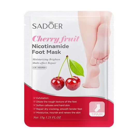 Sadoer - 5 in 1 Nourish Cherry Fruit Nicotinamide Foot Mask - 35G