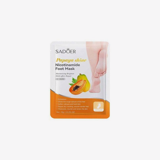 Sadoer - 5 in 1 Nourish Papaya Shine Nicotinamide Foot Mask - 35G
