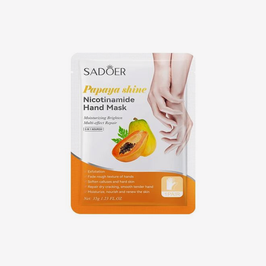 Sadoer - 5 in 1 Nourish Papaya Shine Nicotinamide Hand Mask - 35G