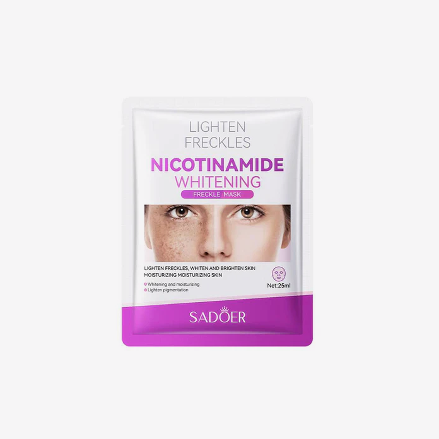 Sadoer Nicotinamide Whitening Anti-Freckle Facial Sheet Mask - 25g