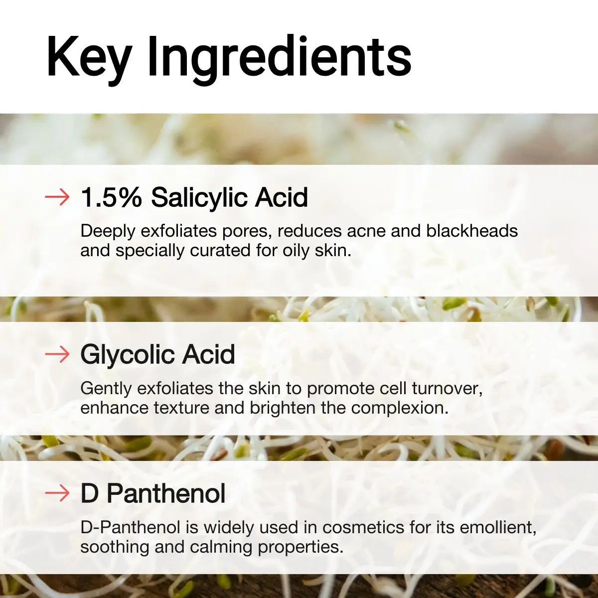 Salicylic Acid Serum Ingredients | AccuFix Cosmetics