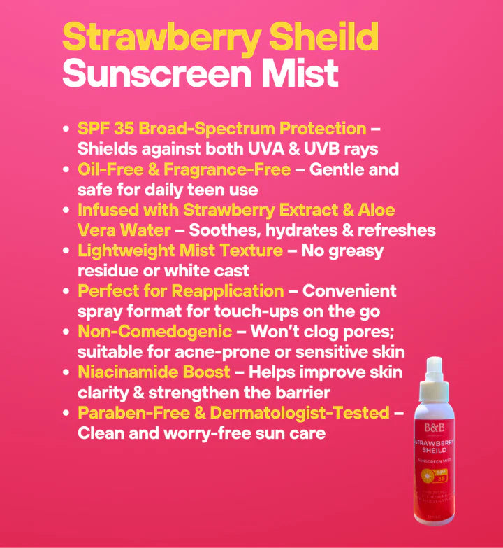 B&B Derma - Strawberry Sheild Sunscreen Mist