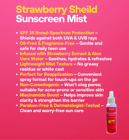 B&B Derma - Strawberry Sheild Sunscreen Mist