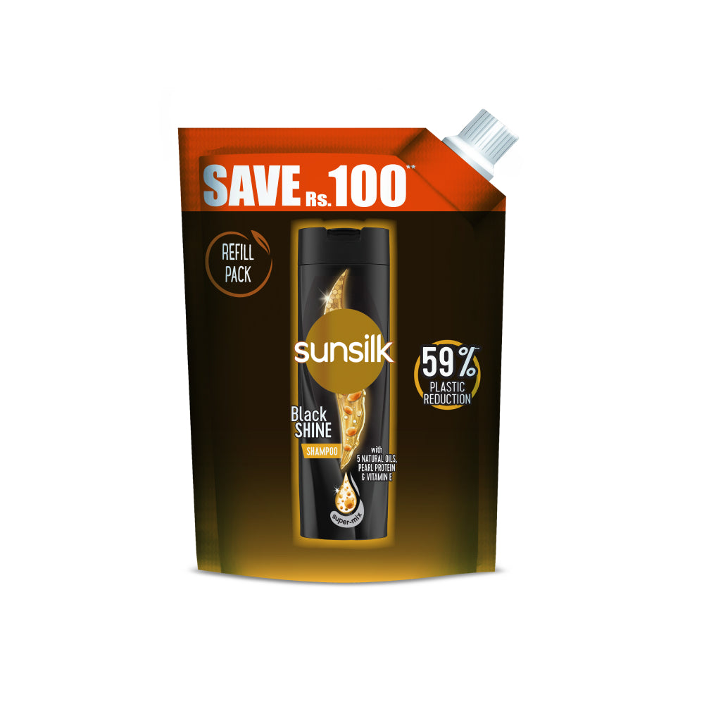 Sunsilk Black Shine Refill Pouch - 360ML