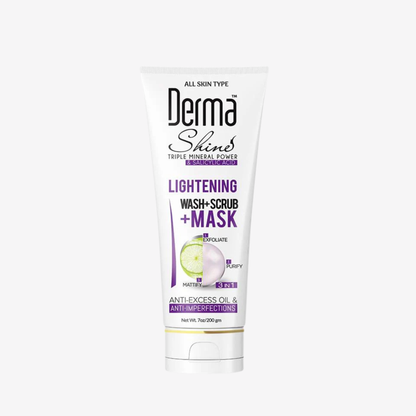 Derma Shine Lightening Wash+ Scrub+ Mask (3 In 1)