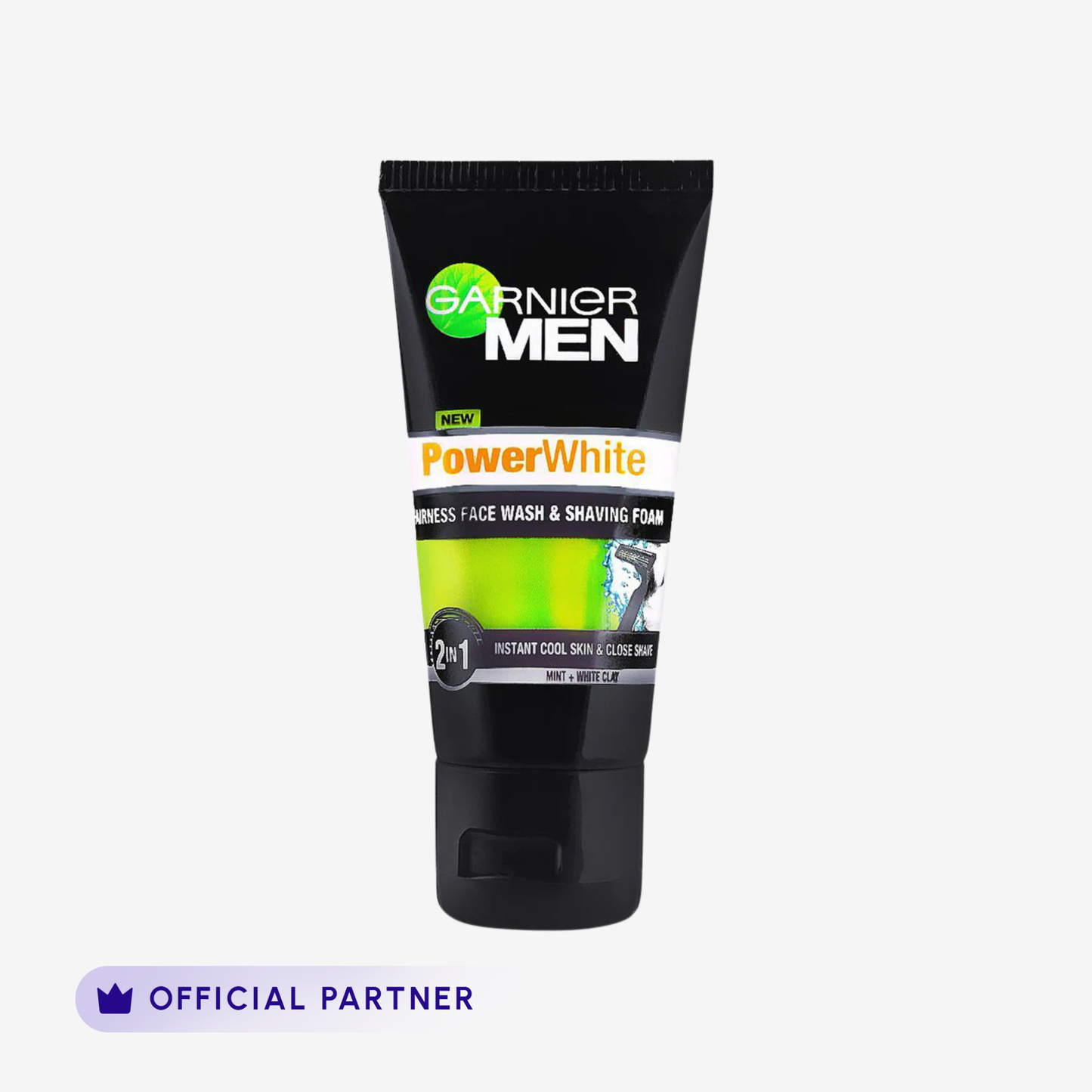Garnier Men Power White 2 In 1 Fairness Face Wash Shaving Foam 50Ml