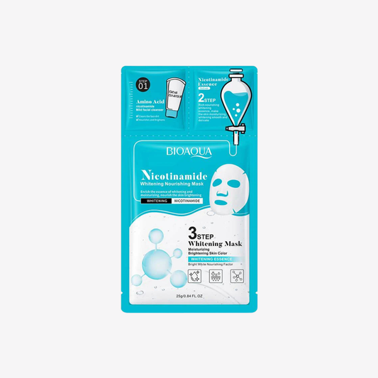 Bioaqua Nicotinamide 3 Step Whitening Mask 25G - 1 PC