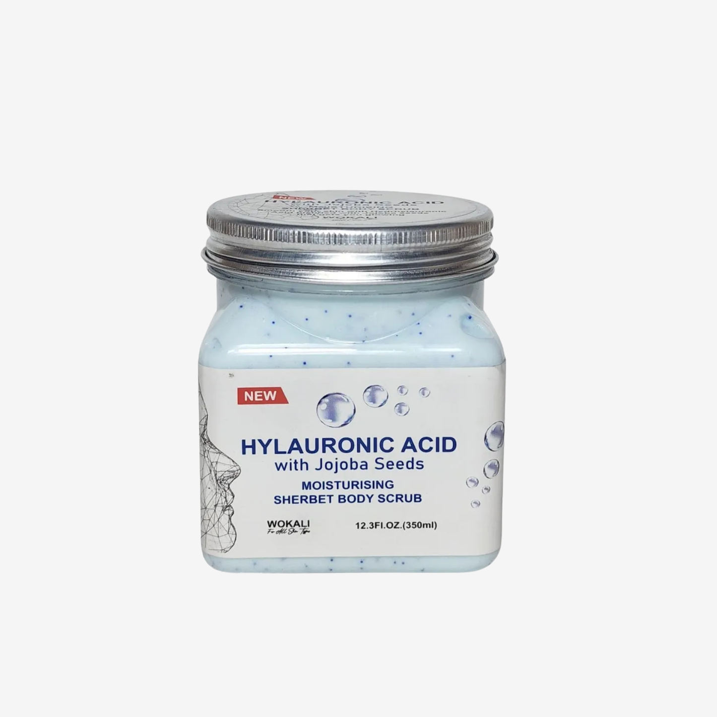 Wokali Hyaluronic Acid With Jojoba Seeds Body Scrub 350Ml