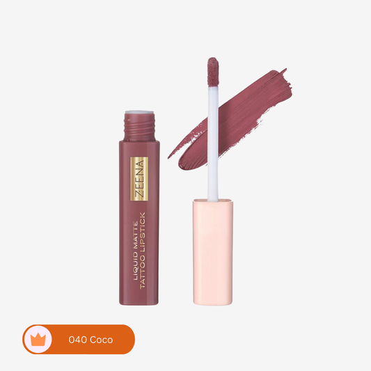 Zeena- Liquid Matte Tattoo Lipstick 040 Cocoa