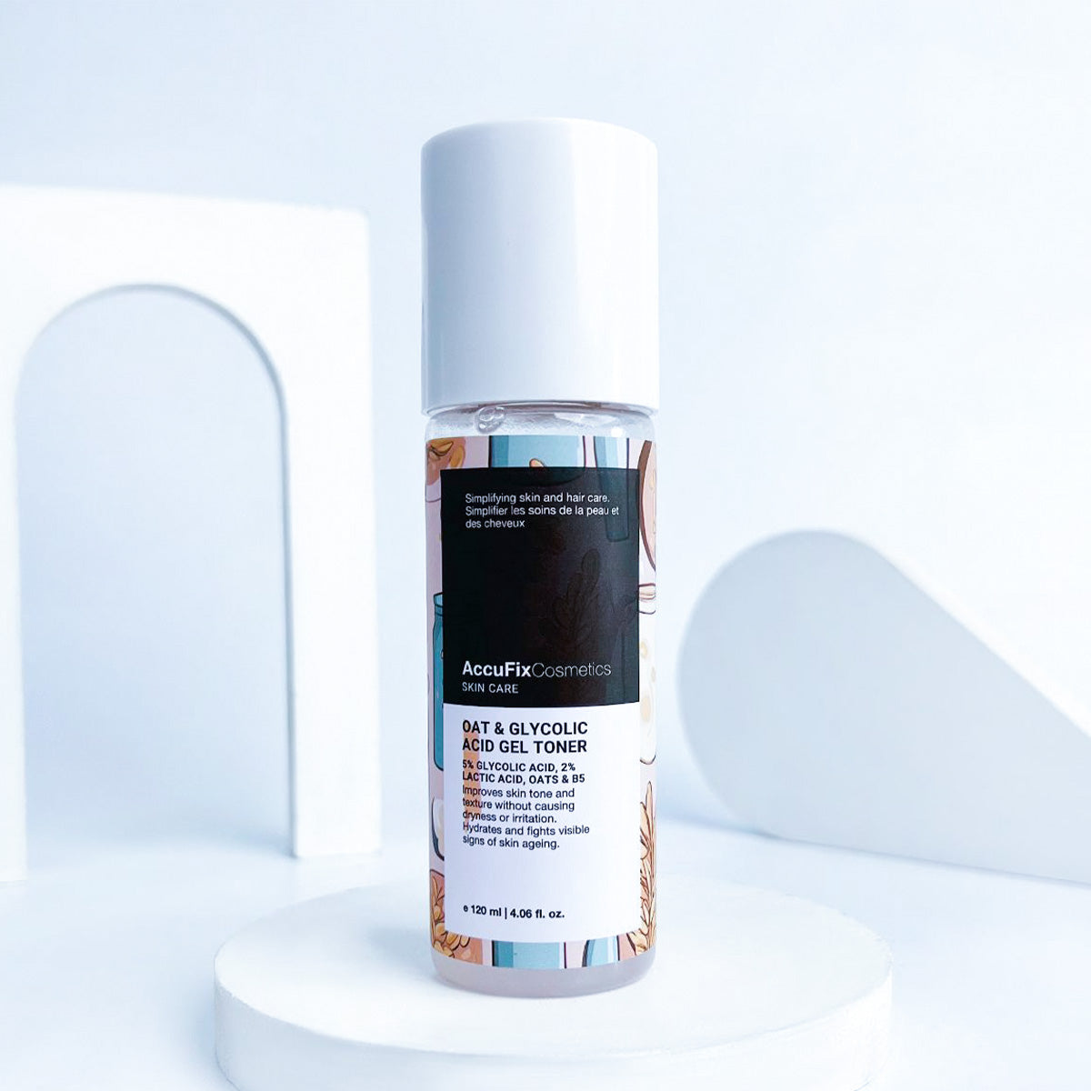 Oat and Glycolic Acid Gel Toner for radiant skin