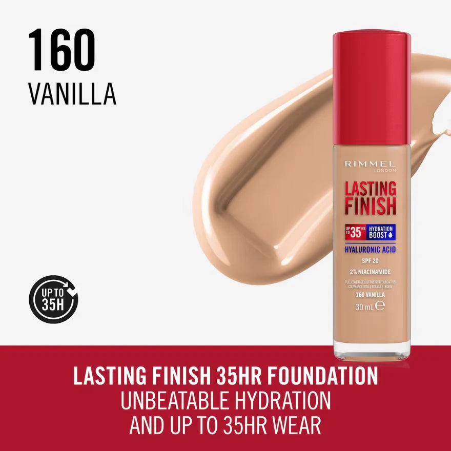 Rimmel - Lasting Finish Hyaluronic Acid Long-Lasting 160 Vanilla