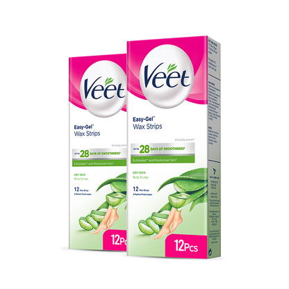 Veet Twin pack Wax Strip Dry Skin 2x12's