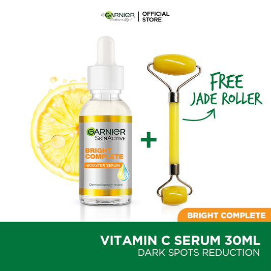 Garnier - Skin Active Bright Complete Vitamin C Booster Serum 30 Ml with Free Jade Roller