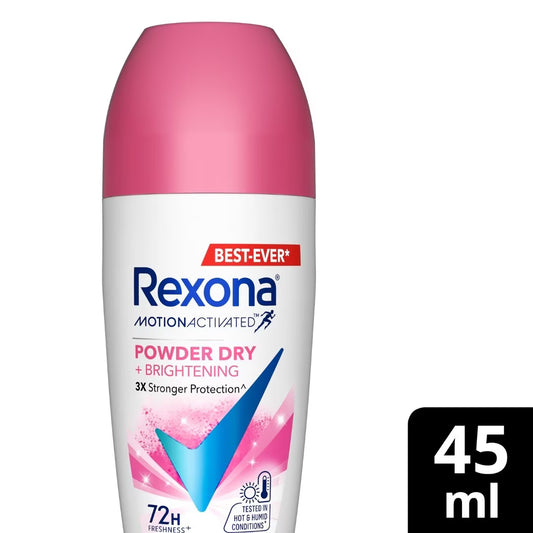 Rexona - Deodorant Roll On Women Powder Dry Brightening - 45Ml
