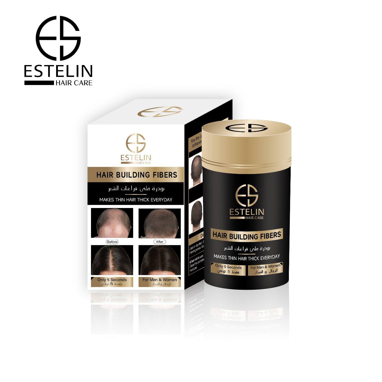 Estelin Hair Building Fibers Natural Black