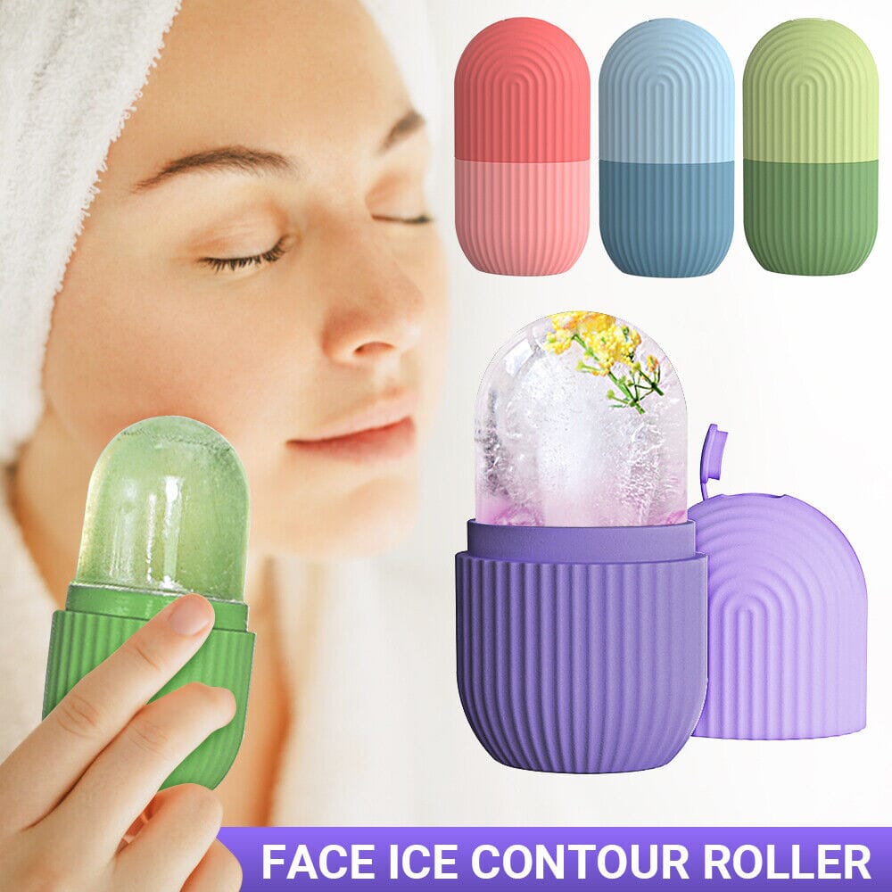 Ice Face Roler Men Facial Beauty - Silicon Ice Cube Face Roller - Highfy.pk