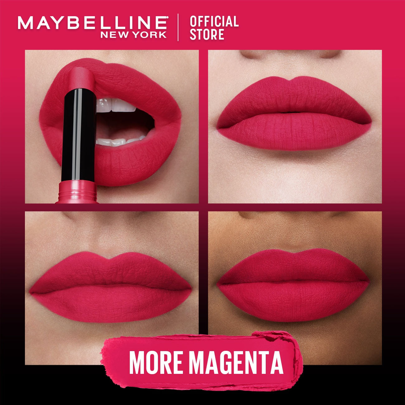 Maybelline New York Color Sensational Ultimatte Slim Lipstick, non-drying formula