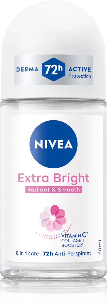 Nivea - Deodorant Roll On Women Extra Brightening Radiant & Smooth - 25Ml