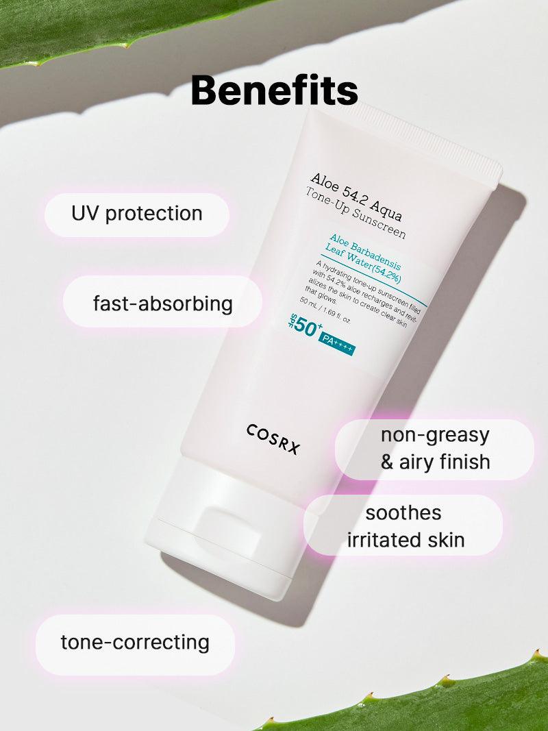 Cosrx Aloe 54.2 Aqua Tone-up Sunscreen Spf 50+ 50ml