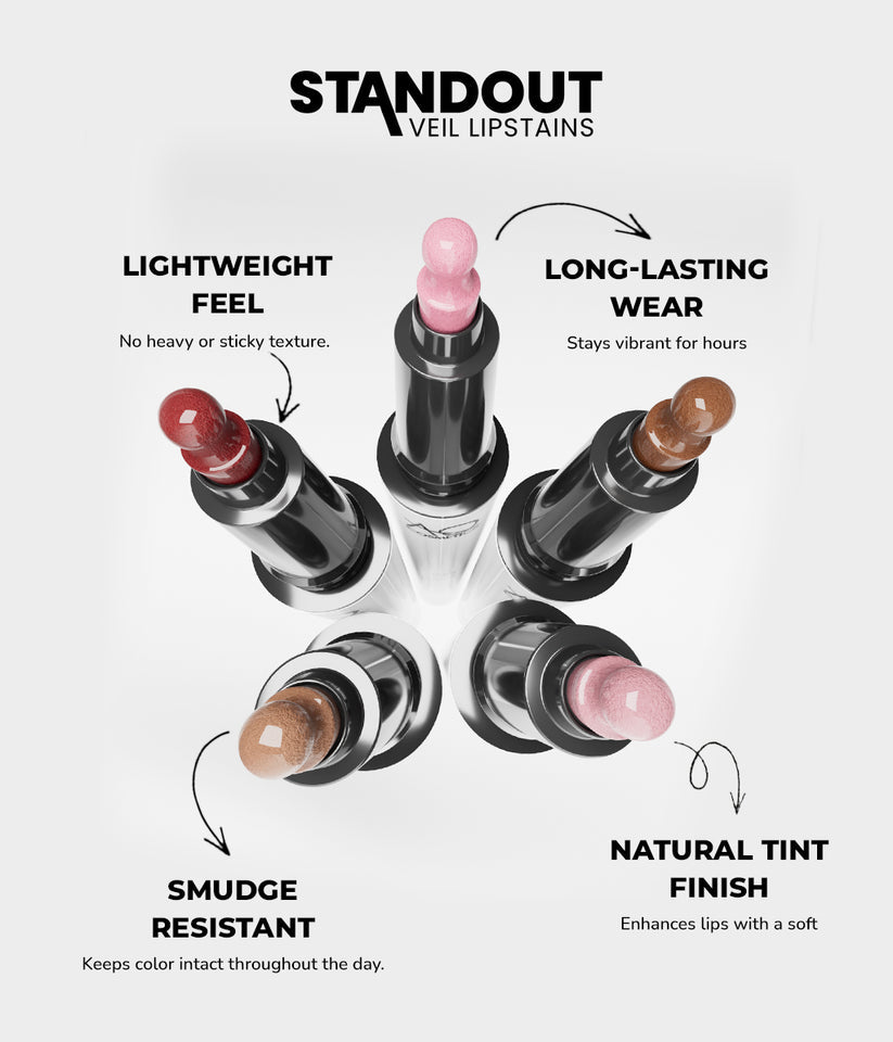 AQ Cosmetics Standout Veil lipstains