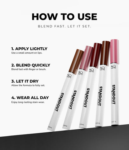 AQ Cosmetics Standout Veil lipstains