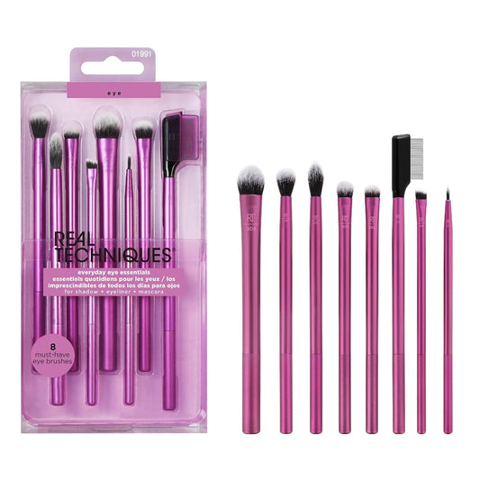 Real Techniques Everyday Eye Essentials Makeup Brush Kit 8's
