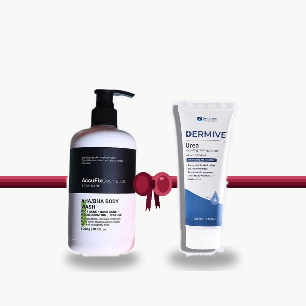Bundle - Jenpharm Hydrating Healing Lotion + AccuFix  AHA/BHA Body Wash