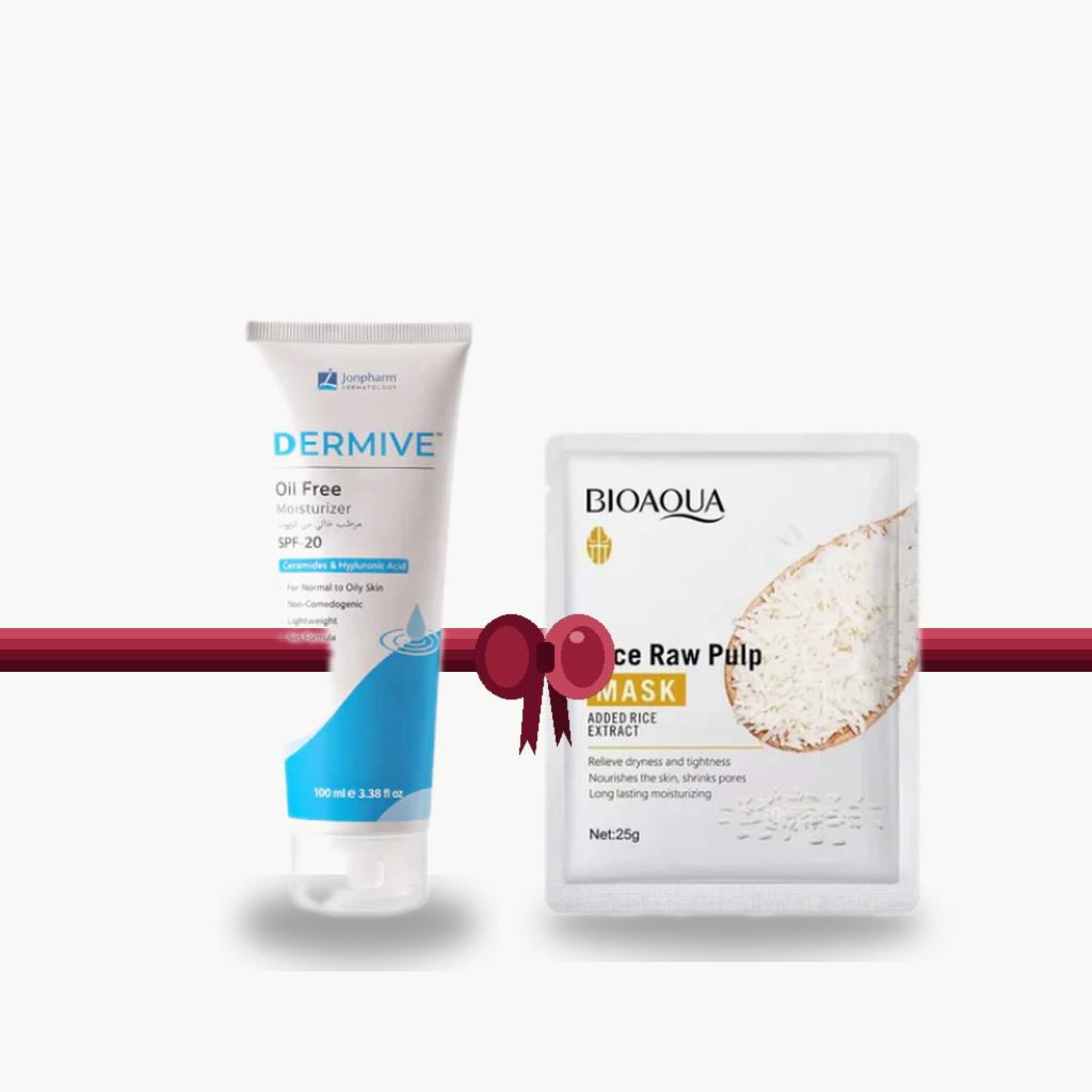 Bundle - Jenpharm Moisturizer Lotion + Bio Aqua Rice Raw Pulp Mask