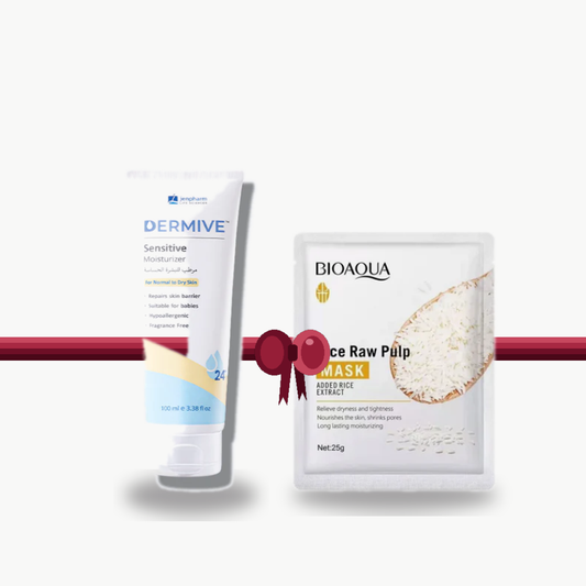 Bundle - Jenpharm Moisturizer Sensitive + Bio Aqua Rice Raw Pulp Mask