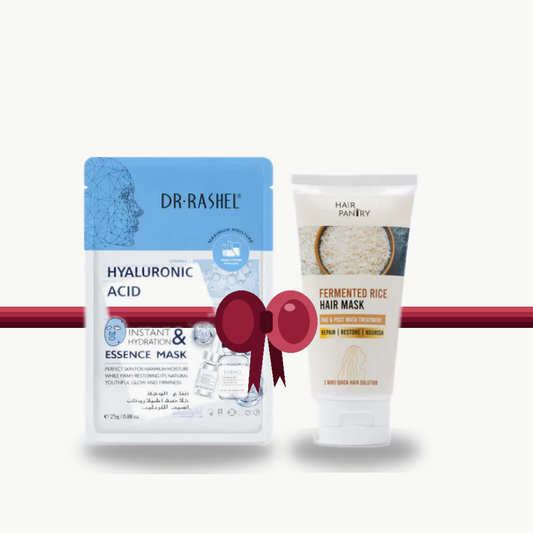Bundle - Hair Pantry Korean Rice Hair Mask + Dr. Rashel Hyaluronic Acid Essence Mask