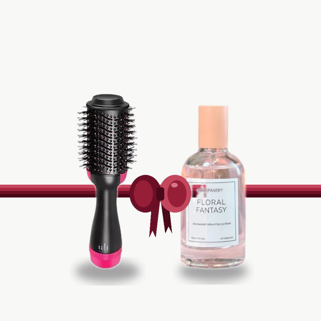 Bundle - Hair Pantry Floral Hair Perfume + Ones Step Hot Air Brush