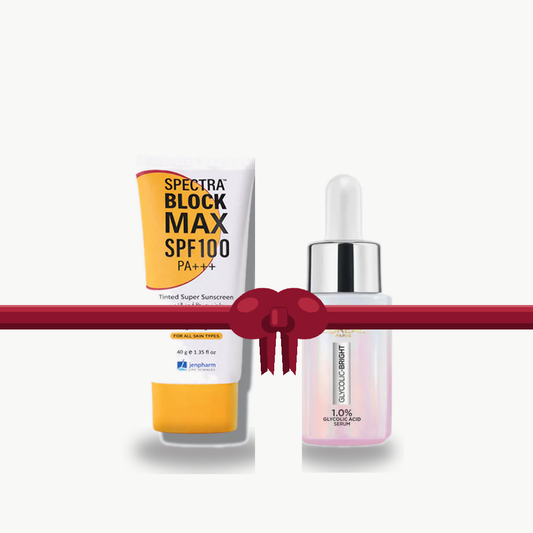 Bundle - Jenpharm Tinted Super Sunblock Cream + L'Oreal Paris Glowing Face Serum