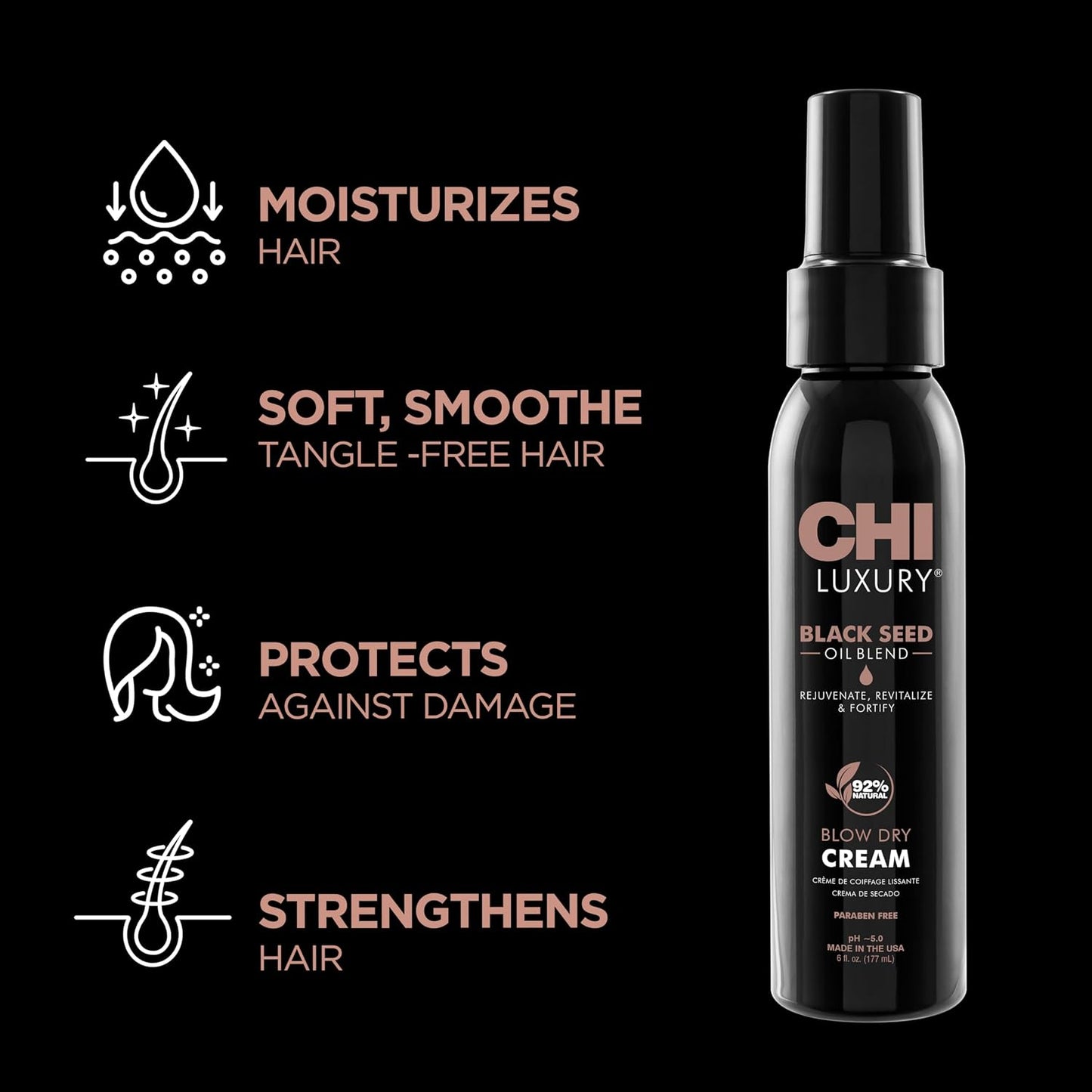 CHI - Luxury Black Seed Oil Blend Blow Dry Cream 177Ml
