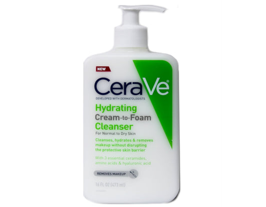 Cerave Hydrating Cream To Foam Cleanser 16Oz/473Ml