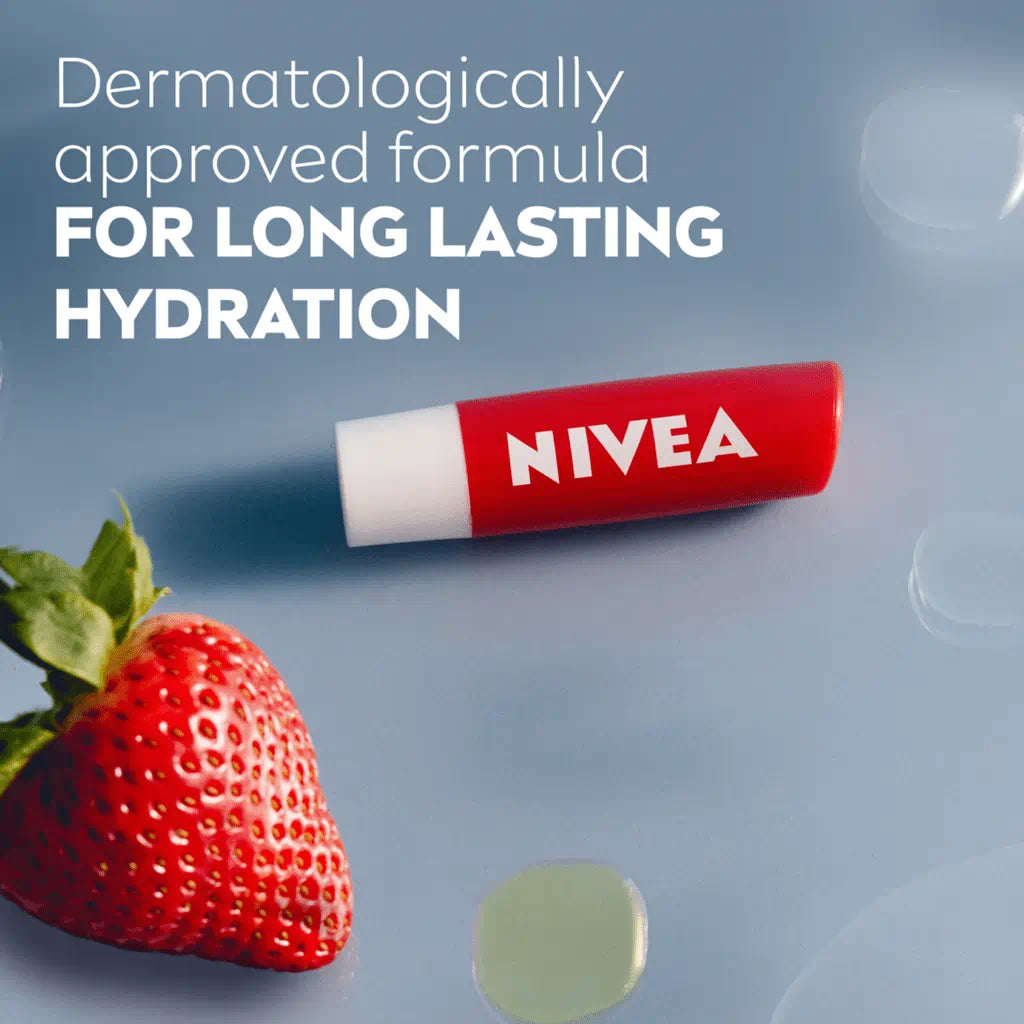 Nivea Lips Balm Strawberry Shine 4.8G