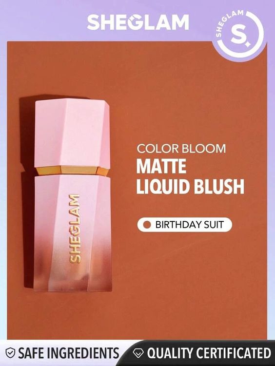 Shein Sheglam Color Bloom Dayglow Liquid Blush - Birthday Suit