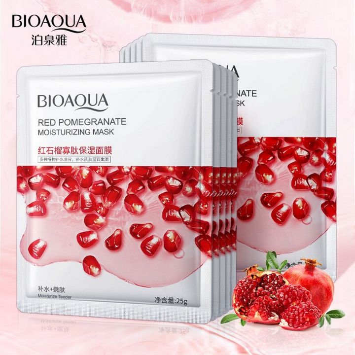 Bioaqua Red Pomegranate Facial Mask - 1 PC