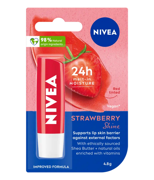 Nivea Lips Balm Strawberry Shine 4.8G