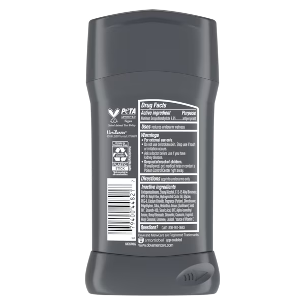 Dove - Deodorant Stick A/P Men+Care Stain Defense Cool 76G