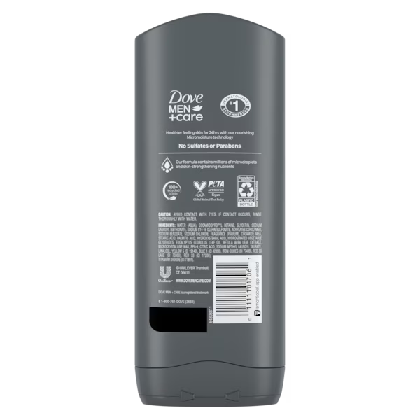 Dove - Men + Care Body & Face Wash Usa Blue Eucalyptus+Birch 13.5Oz/400Ml